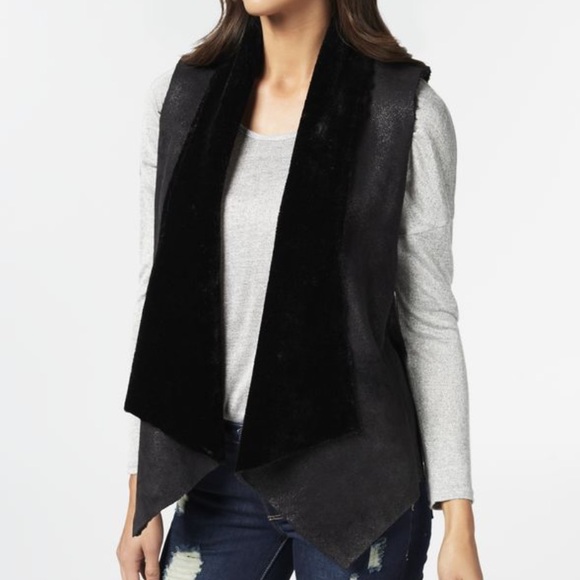 JUSTFAB Reversible Faux Fur Vest - Picture 3 of 8